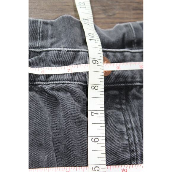 One X Oneteaspoon High Waist Cutoff Roll Cuff Shorts Black Cutout Waist Size 25 - Picture 11 of 12